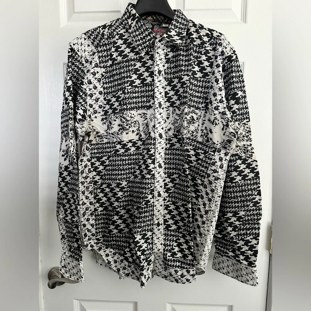 Robert Graham *LIMITED EDITION* Button Down - Black and White - Medium 79/783 - Picture 1 of 12
